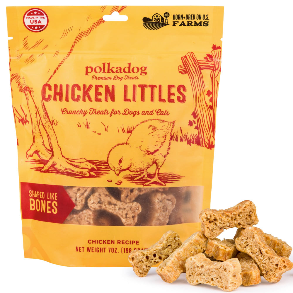 Polkadog Petites bouchées au poulet en forme d'os, portions petites pour chiens actifs
