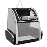 Pollason mochila gato transporte aireada, cómodo viaje con buena ventilación para tu mascota.