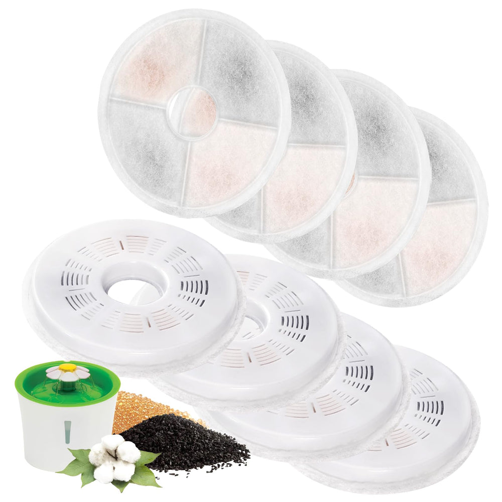 Filtro Porens para bebederos de gato 3L con 8 unidades, filtración eficaz.
