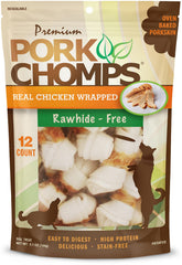Pork Chomps nudos mini de 2,5 pulgadas con pollo: snack sabroso y fácil de digerir