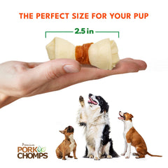 Pork Chomps envoltura de pollo: sabor agradable para perros pequeños