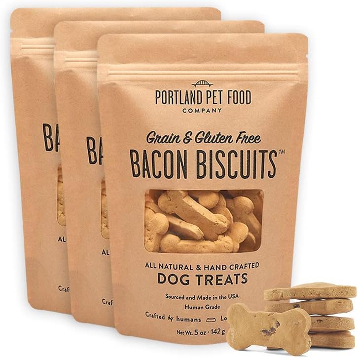Galletas de tocino Portland para perros, snack sabroso para entrenamiento