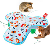 Potaroma Juguete para gatos con escondite interactivo y pluma en movimiento.