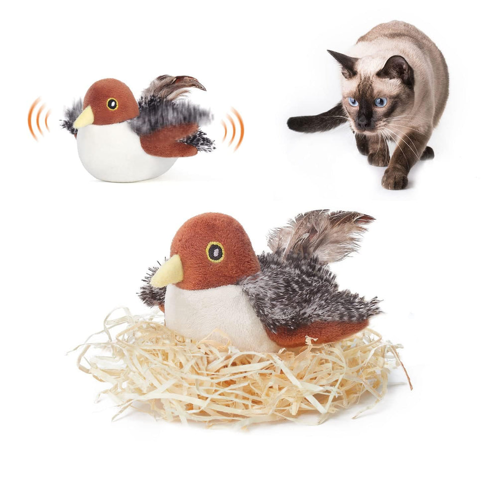 Potaroma jlad juguetes para gatos con pajaro aleteante para ejercicio y juego.