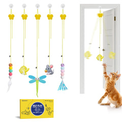 Potaroma juguete gato pluma interactiva para juego autónomo.