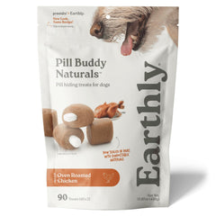 Presidio Earthly Pill Buddy Naturals: empaque nuevo para perros, fresco y fiable.