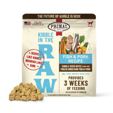 Primal Kibble crudo-secado, bolsa de 5-4 lb, mantiene nutrientes clave.