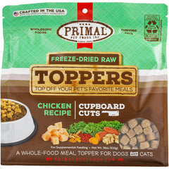 Primal Pet Foods toppers de pollo para perros y gatos, realza la comida diaria.