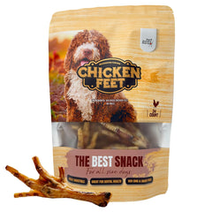The Primal Theory patitas de pollo deshidratadas, crujientes para morder y apoyar la higiene dental.