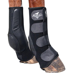 Professional's Choice Ventech, bota deslizante trasera, detalle cierre, ajuste personalizado con velcro.