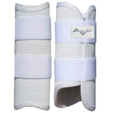 Professional's Choice Pro Performance Elite XC Boots, vista trasero blanco, protección estable para la pierna trasera.