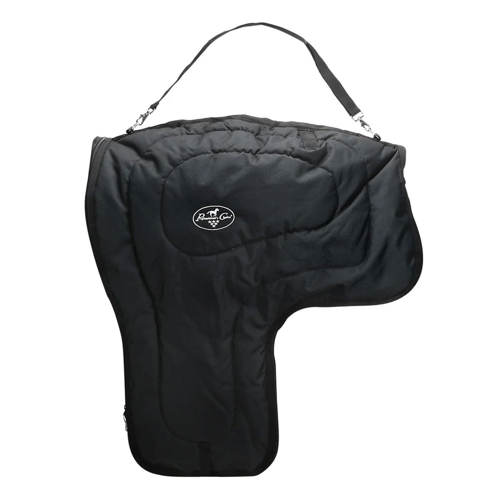 Professional's Choice Western Saddle Case, vista exterior acolchada que protege la silla de montar durante transporte.