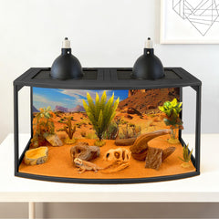 PROLEE Terrario con tapa de malla metálica que facilita la ventilación.