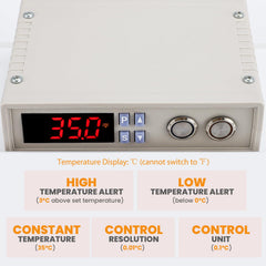 Proshine incubadora, sistema termostato preciso para temperatura estable