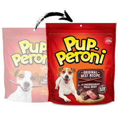 Pup-Peroni Original Boeuf – premier ingrédient boeuf réel, protéine gourmande et naturelle.
