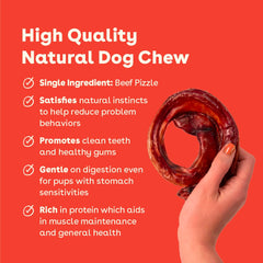 Pupford Anillos de bastón de res para cachorros en masticación, favorece la dentición.