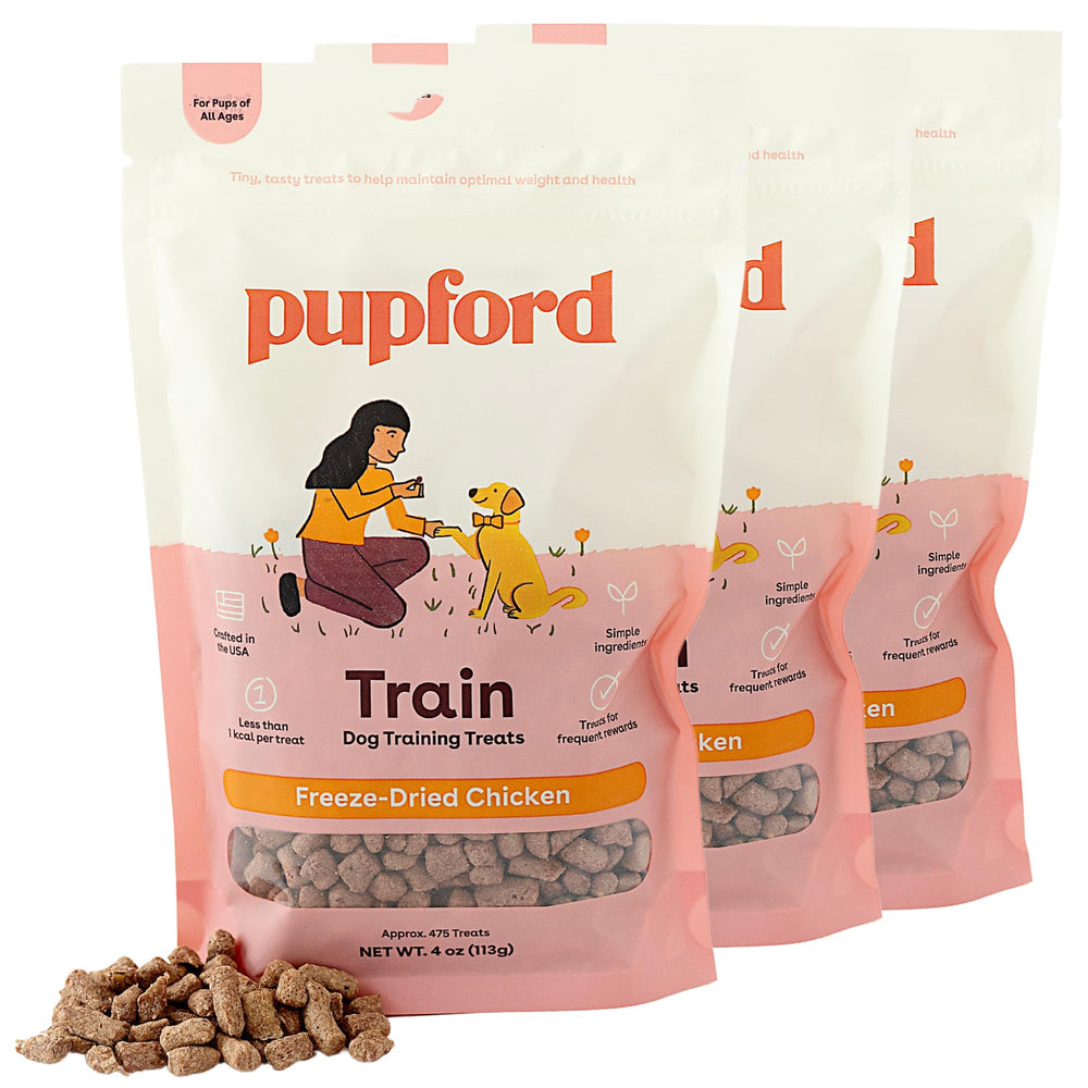 Pupford bocaditos-entrenamiento pollo 4 onzas 3-pack: recompensa rápida para sesiones.