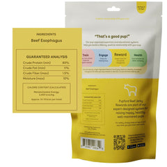 Pupford tiras de carne deshidratada un ingrediente, premio simple y natural para mimos.