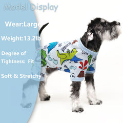 Puppishy Pijamas para Perro Mediano, vista trasera, diseño cómodo