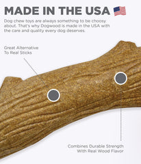 Pupstages Dogwood: textura natural que facilita masticación suave para perros medianos.