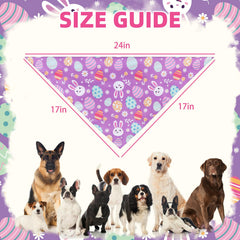 Pupteck bandana Pascua para perro, conjunto de cuatro diseños para ocasiones.