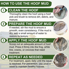 Pure Sole Hoof Mud en surco central de la pezuña para mantenimiento
