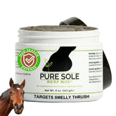 Pure Sole Hoof Mud muestra textura densa para mejor adherencia en la pezuña.