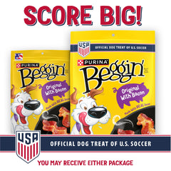 Purina Beggin' Strips con empaque recesable para conservar la frescura.