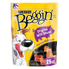Purina Beggin' Strips Original con tocino en tira, sabor irresistible para perros.