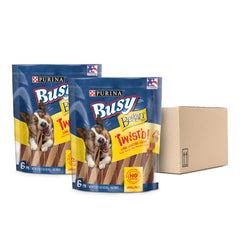 Purina Busy Twist'd en bolsa, ideal para entretener a perros pequeños y medianos.