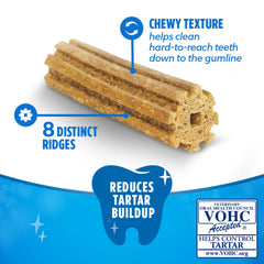 Textura porosa de Purina DentaLife que favorece la masticación sostenida.