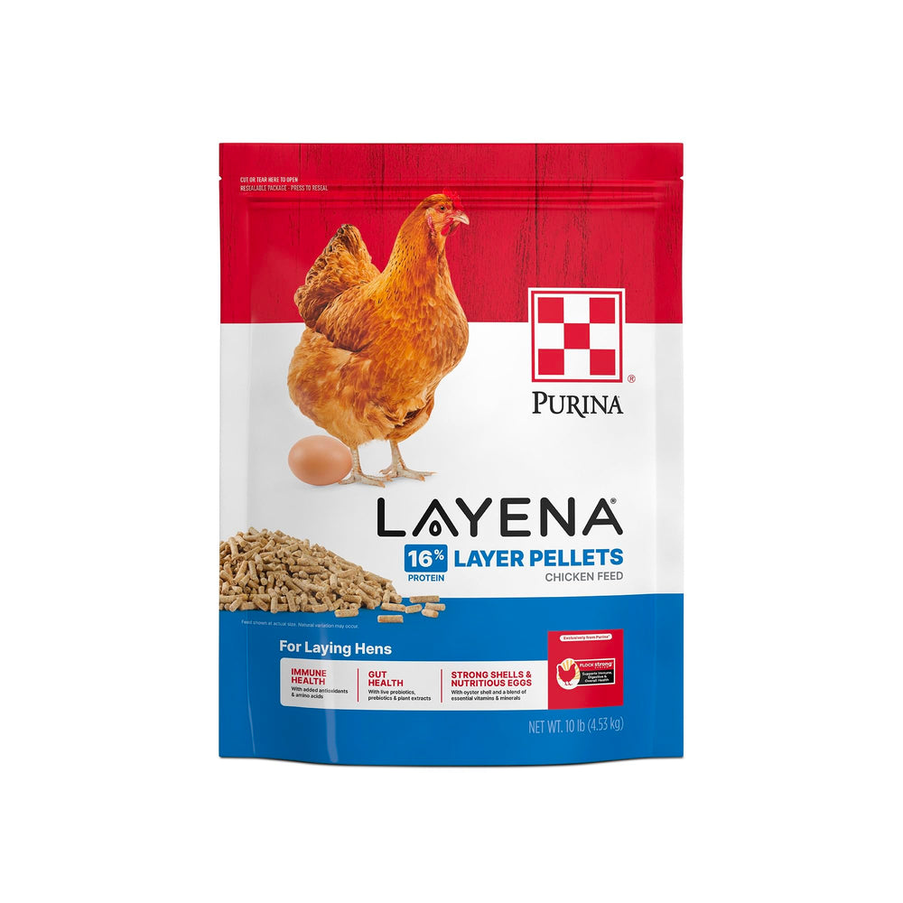 Purina Layena Pellets: bolsa de 10 libras para ponedoras, alimento balanceado.