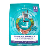 Purina ONE: fórmula seca para gatos con control de bolas de pelo, ingredientes clave.