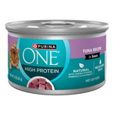 Purina ONE Natural, lata-atun-con-salsa-3oz-pull-top, ideal para comidas rápidas y sabrosas.