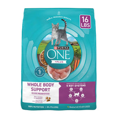 Purina ONE Plus: alimento seco de pollo para gato, 16 lb, sabor que atrae.