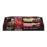 Purina ONE True Instinct Tender Cuts en salsa pollo y pato: proteína de alta calidad para músculos fuertes.