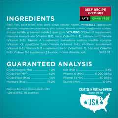 Variedad sin granos Purina ONE en pate, para ampliar la variedad de sabores.