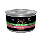 Purina Pro Plan de interior con salmón y arroz, salsa para gatos de interior.
