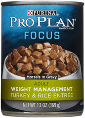 Purina Pro Plan Focus Pavo Arroz Entree: trozos de pavo real en lata para perros adultos