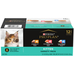 Purina Pro Plan Gatito, lata 3 oz con pollo, apoyo al desarrollo cerebral.