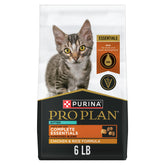 Purina Pro Plan Gatito crocante de pollo y arroz, apoya desarrollo y energía.