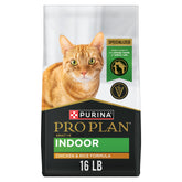 Purina Pro Plan para gato interior, croquetas, bolsa de 16 libras, fácil almacenamiento.