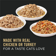 Purina Pro Plan Gravy, variedad de latas para gato, facilita la rotación de sabores.