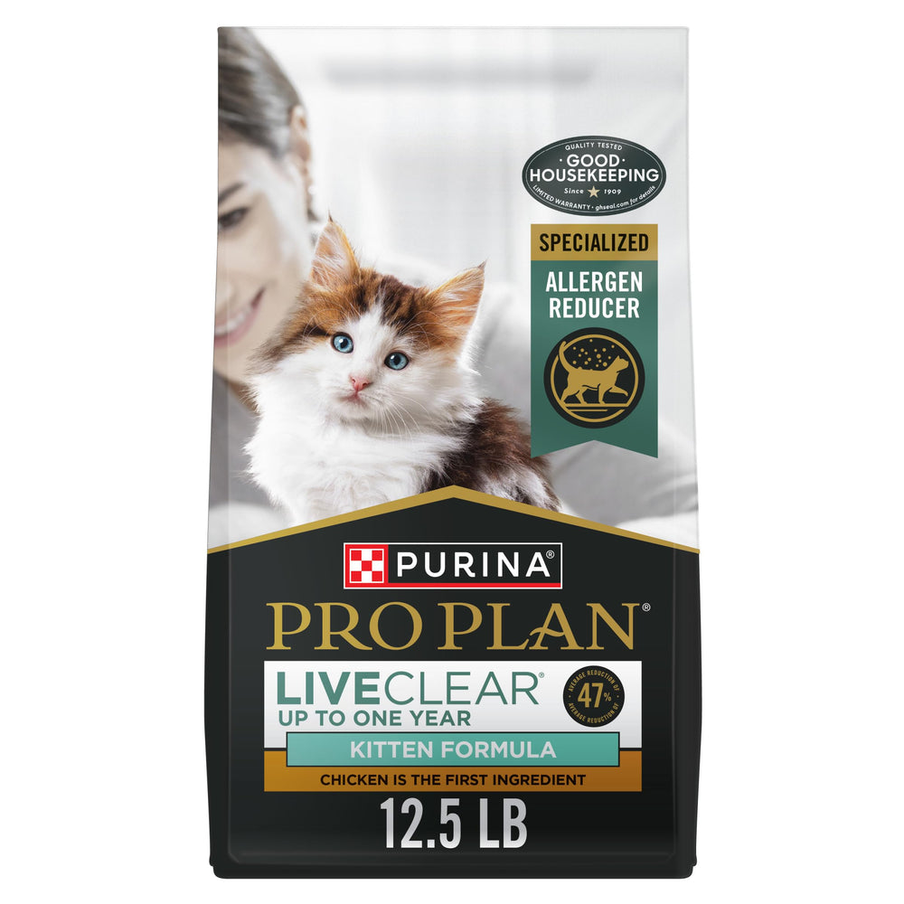 Purina Pro Plan LiveClear para gatitos: bolsa de 12.5 lb con croquetas de pollo y arroz