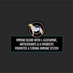Purina Pro Plan Multi Care, apoyo inmunitario posible con antioxidantes y L-glutamina.