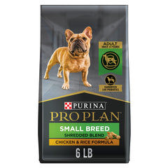 Purina Pro Plan para perros pequeños, trozos deshilachados de pollo y arroz para sabor