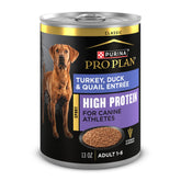 Purina Pro Plan Sport entrada pavo-pato-codorniz en lata, nutrición completa para perros activos