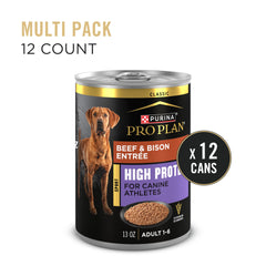 Purina Pro Plan Sport, lata de res y bison, contiene antioxidantes para apoyar el sistema inmune.