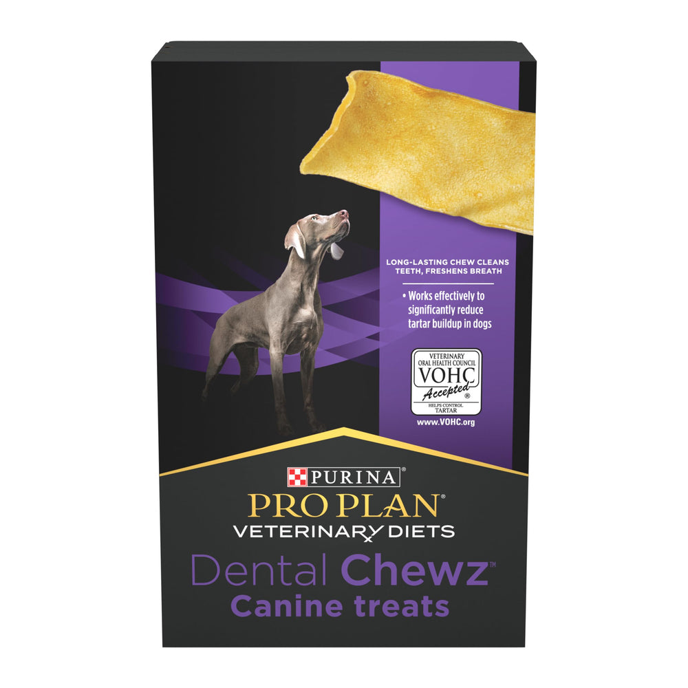 Purina Pro Plan Veterinary Diets Dental Chewz, empaque de 5 oz, ayuda a la higiene dental.