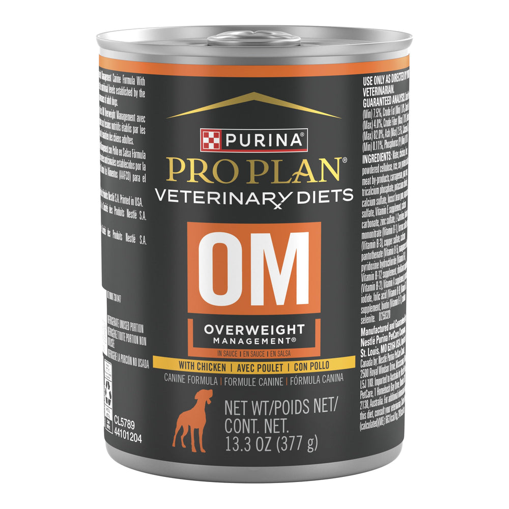 Purina Pro Plan Veterinary Diets OM: lata apertura, facilita iniciar la ración diaria para el manejo del peso.